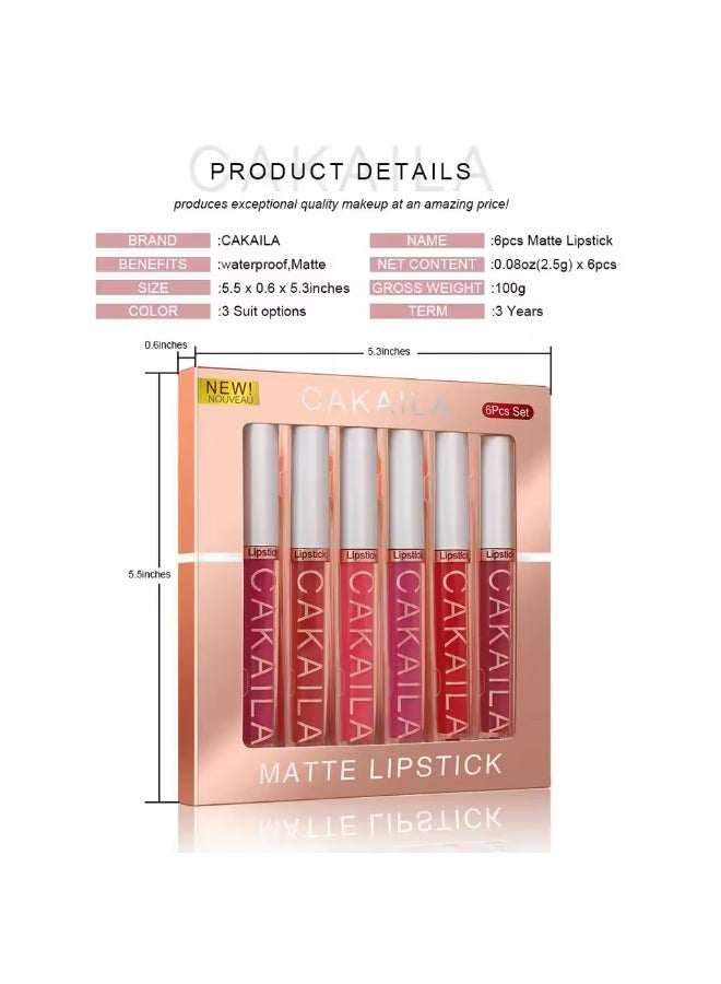 CAKAILA 6-Color Lip and Cheek Tint Set - Long-Lasting Waterproof Liquid Stain for Natural Look - Image 3